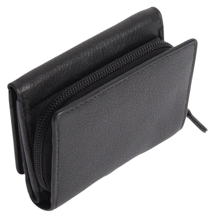 Saddler "Carla" Compact Trifold Leather Wallet Purse - Available in 7 Colours