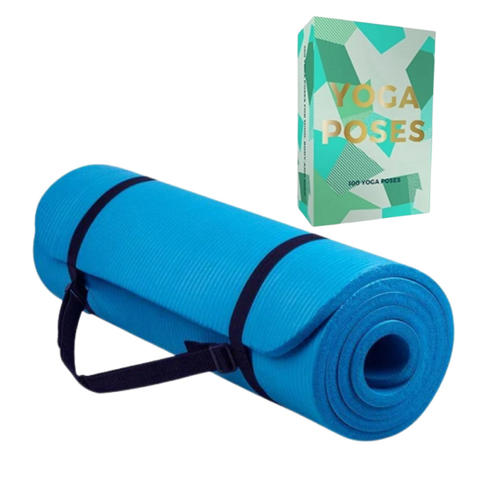 Yoga Mat and Yoga Poses Workout Cards